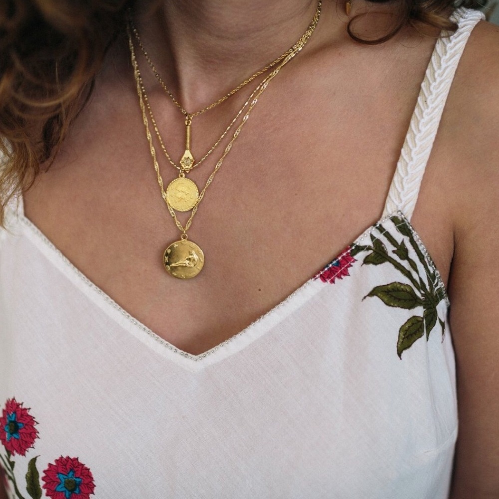 CAM Libra STAR MATE NECKLACE WITH GOLD FILL CHAIN